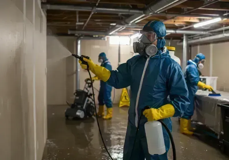 Basement Sanitization and Antimicrobial Treatment process in Union, ME